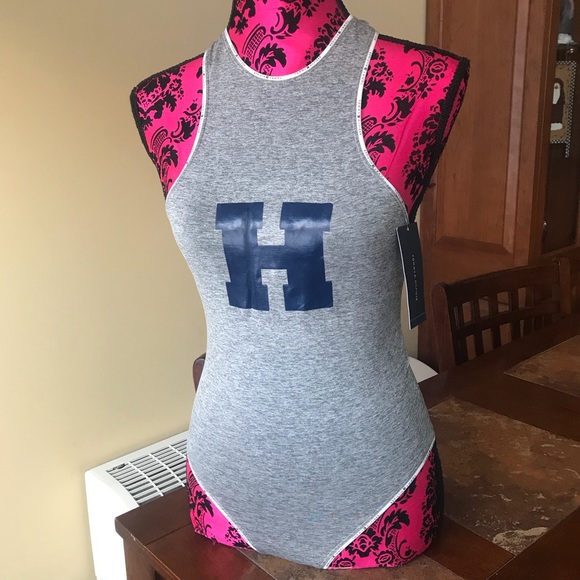 tommy hilfiger bodysuit grey